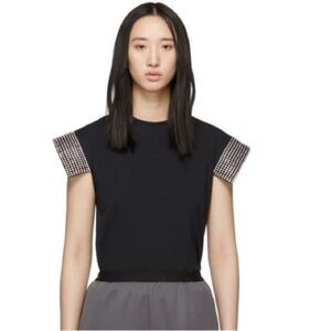 Christopher Kane Women's Black Crystal T-Shirt